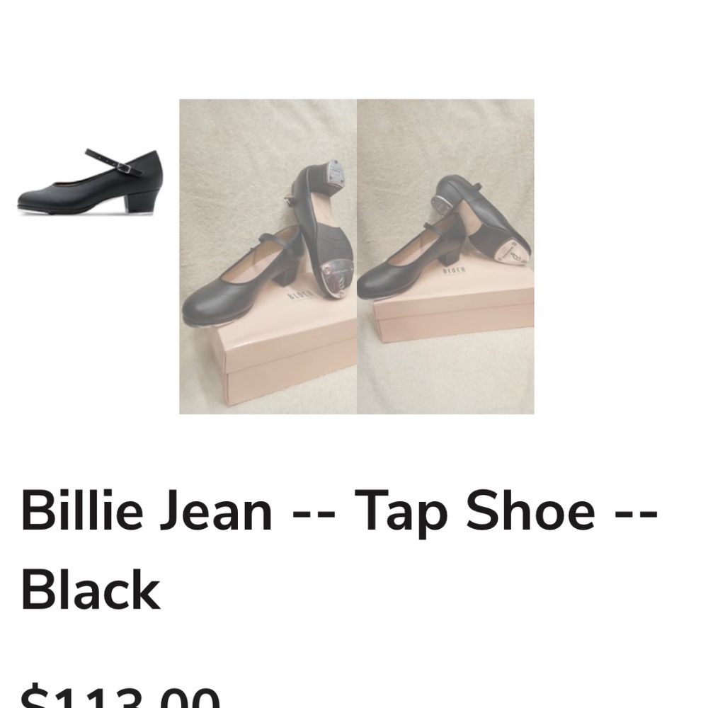 Bloch Size 11.5 Billie Jean Black Leather Tap Shoes Mary Jane Techno Tap - Picture 6 of 7